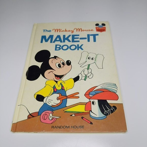 Vintage 1974 The Mickey Mouse‎ Make-It Book Hardcover Book Disney Make it